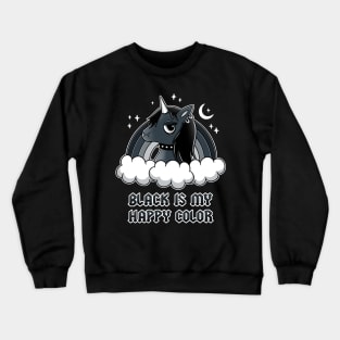 Black unicorn Crewneck Sweatshirt